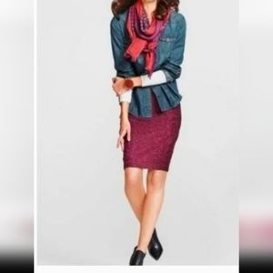 Cabi Plumberry Lace Skirt Pencil Size 4